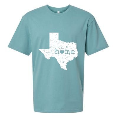 Texas Home Distressed Tx Map With Heart Sueded Cloud Jersey T-Shirt