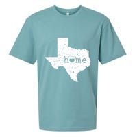 Texas Home Distressed Tx Map With Heart Sueded Cloud Jersey T-Shirt