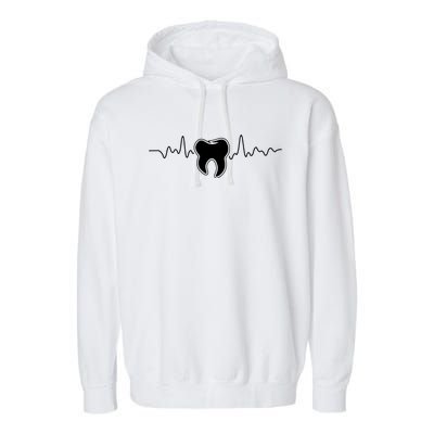 Tooth Heartbeat Dentist Dental Assistant Dentistry Dds Garment-Dyed Fleece Hoodie