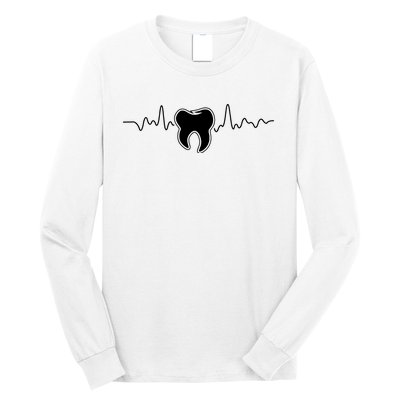 Tooth Heartbeat Dentist Dental Assistant Dentistry Dds Long Sleeve Shirt