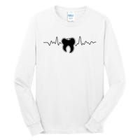 Tooth Heartbeat Dentist Dental Assistant Dentistry Dds Tall Long Sleeve T-Shirt