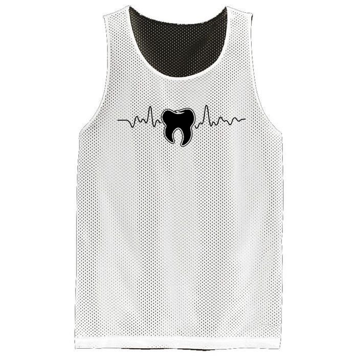 Tooth Heartbeat Dentist Dental Assistant Dentistry Dds Mesh Reversible Basketball Jersey Tank