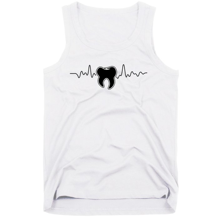 Tooth Heartbeat Dentist Dental Assistant Dentistry Dds Tank Top