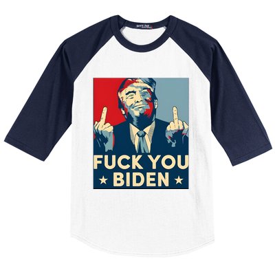 Trump Hope Design Fuck You Biden Baseball Sleeve Shirt