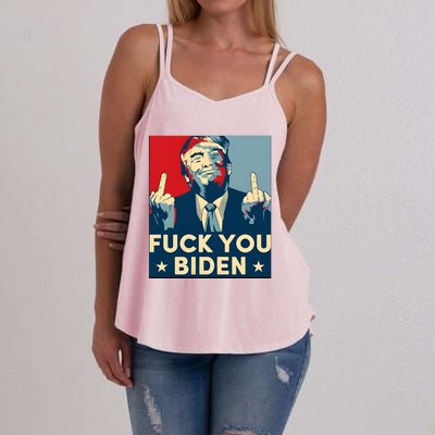 Trump Hope Design Fuck You Biden Women's Strappy Tank