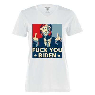 Trump Hope Design Fuck You Biden Women's Momentum V-Neck T-Shirt