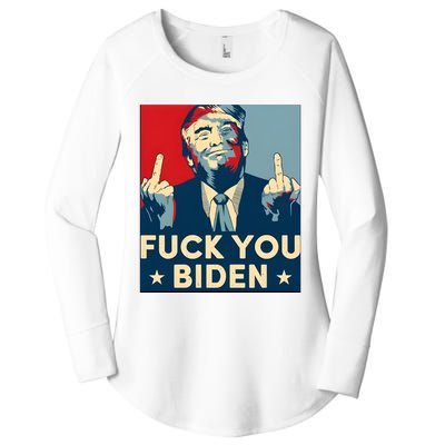 Trump Hope Design Fuck You Biden Women's Perfect Tri Tunic Long Sleeve Shirt