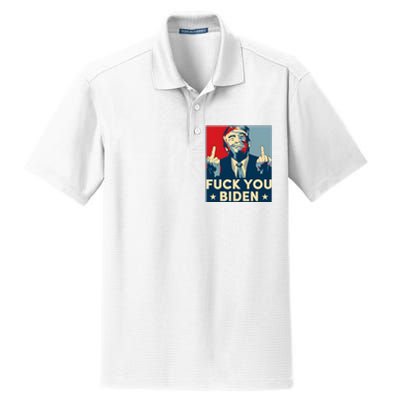 Trump Hope Design Fuck You Biden Dry Zone Grid Polo