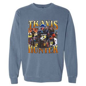 Travis Hunter Design 90s Graphic Funny Garment-Dyed Sweatshirt