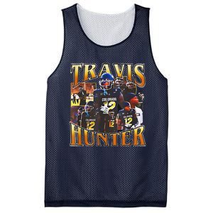 Travis Hunter Design 90s Graphic Funny Mesh Reversible Basketball Jersey Tank