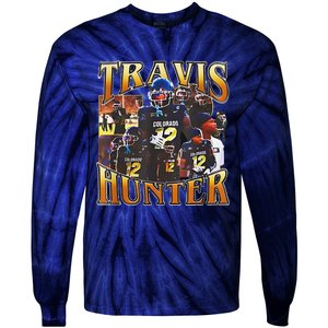 Travis Hunter Design 90s Graphic Funny Tie-Dye Long Sleeve Shirt