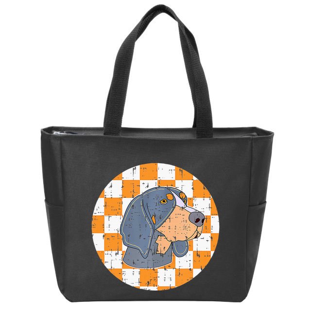 Tennessee Hound Dog Costume Tn Design Throwback Knoxville Zip Tote Bag