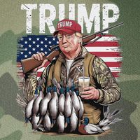 Trump Hunting Duck Hello Hunting Camo Hunting Legacy Tie Dye Trucker Hat