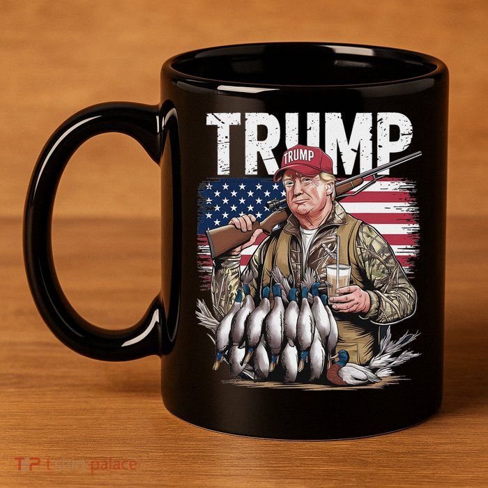 Trump Hunting Duck Hello Hunting Camo Hunting 11oz C Handle Ceramic Mug