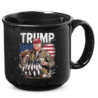 Trump Hunting Duck Hello Hunting Camo Hunting 15oz Campfire Ceramic Mug