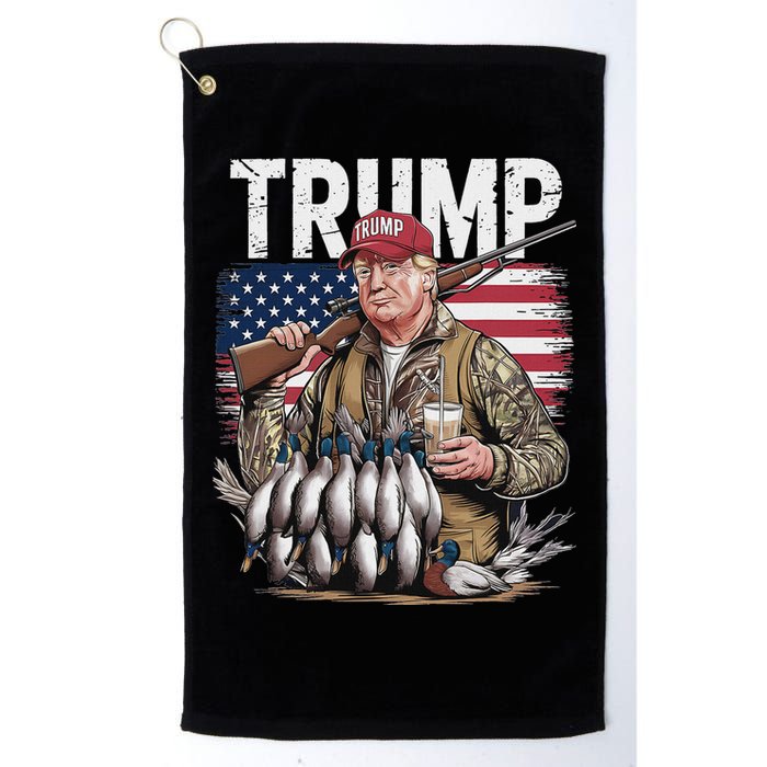 Trump Hunting Duck Hello Hunting Camo Hunting Golf Towel