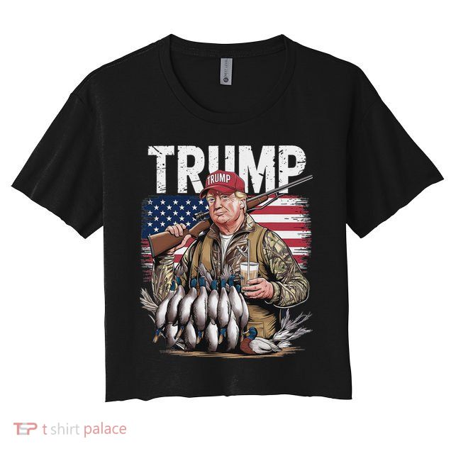 Trump Hunting Duck Hello Hunting Camo Hunting Crop Top