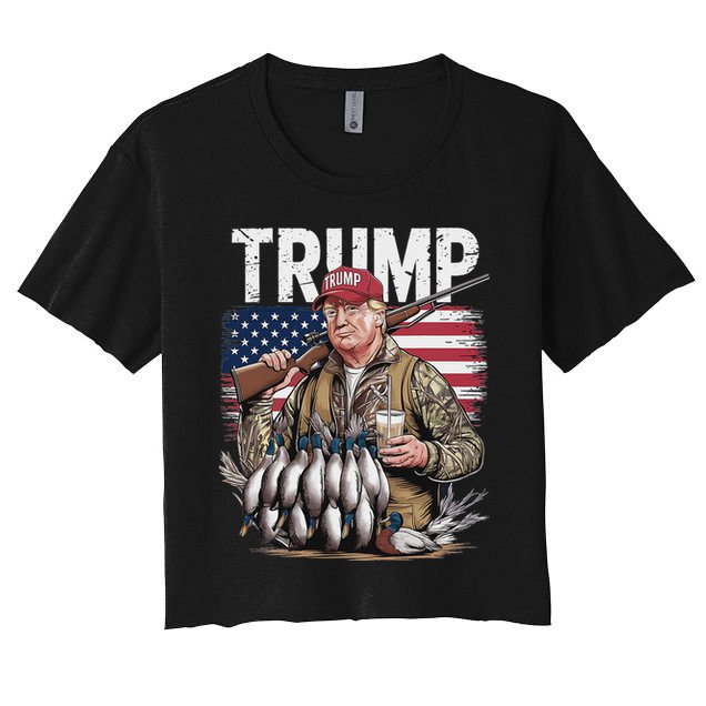 Trump Hunting Duck Hello Hunting Camo Hunting Crop Top