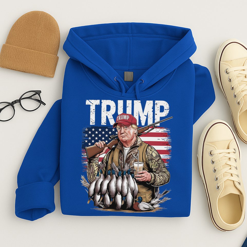 Trump Hunting Duck Hello Hunting Camo Hunting Hoodie