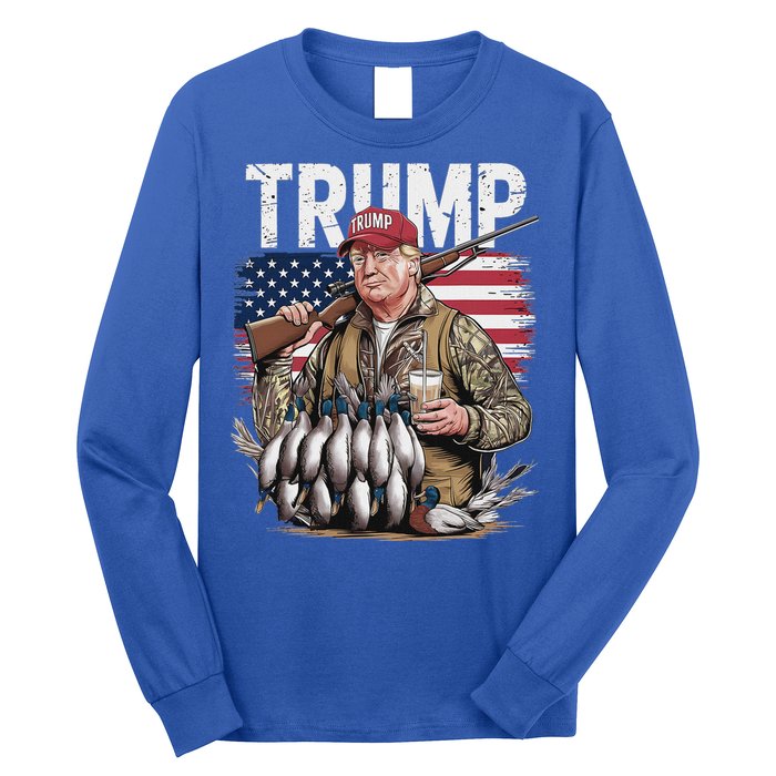 Trump Hunting Duck Hello Hunting Camo Hunting Long Sleeve Shirt