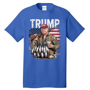 Trump Hunting Duck Hello Hunting Camo Hunting Tall T-Shirt