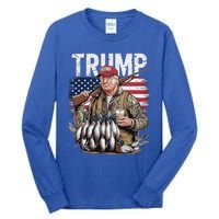 Trump Hunting Duck Hello Hunting Camo Hunting Tall Long Sleeve T-Shirt