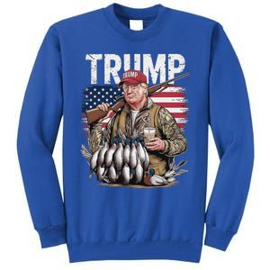 Trump Hunting Duck Hello Hunting Camo Hunting Tall Sweatshirt