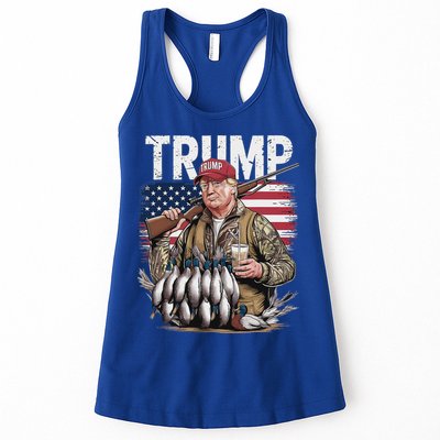 Trump Hunting Duck Hello Hunting Camo Hunting Womens Tank Top