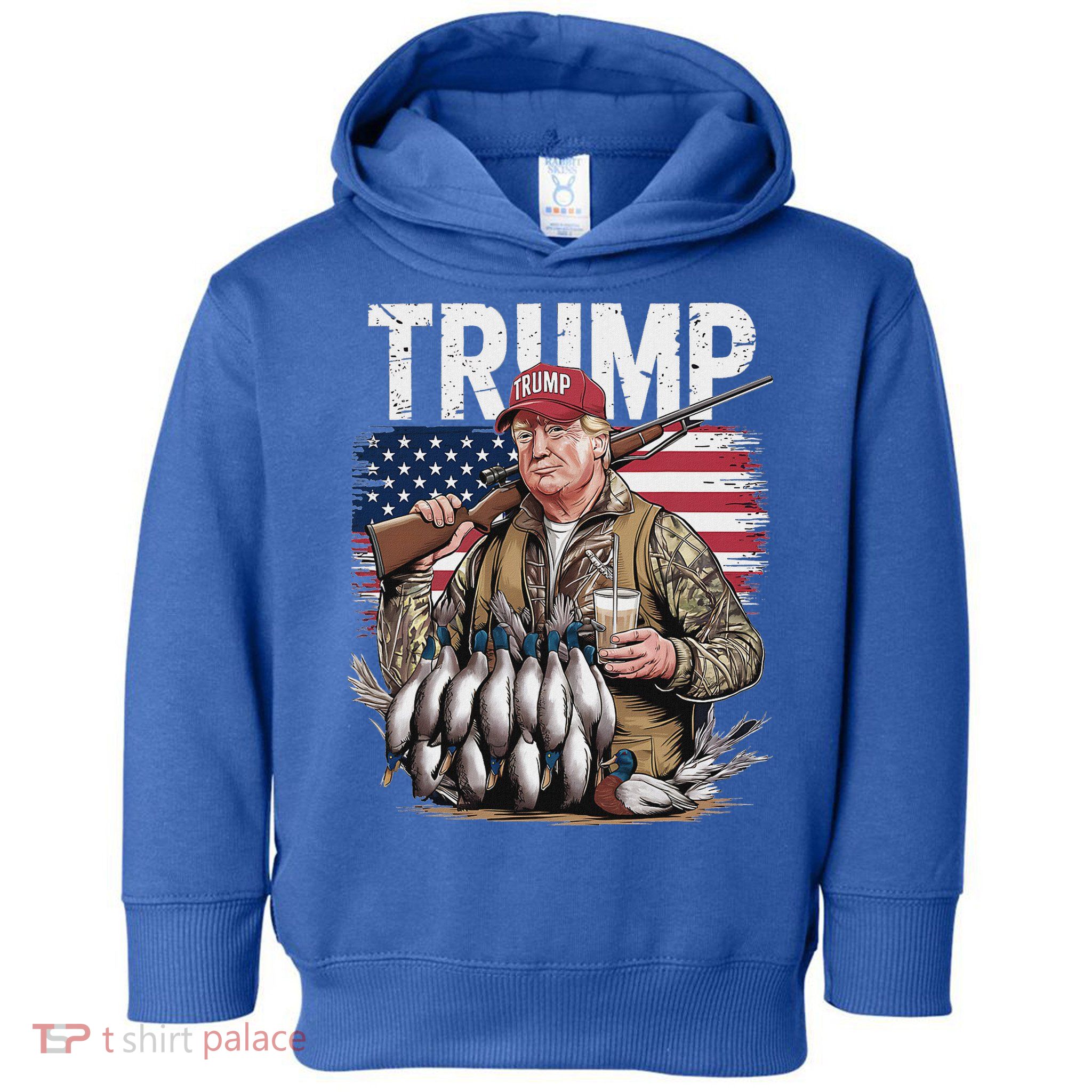 Trump Hunting Duck Hello Hunting Camo Hunting Toddler Hoodie
