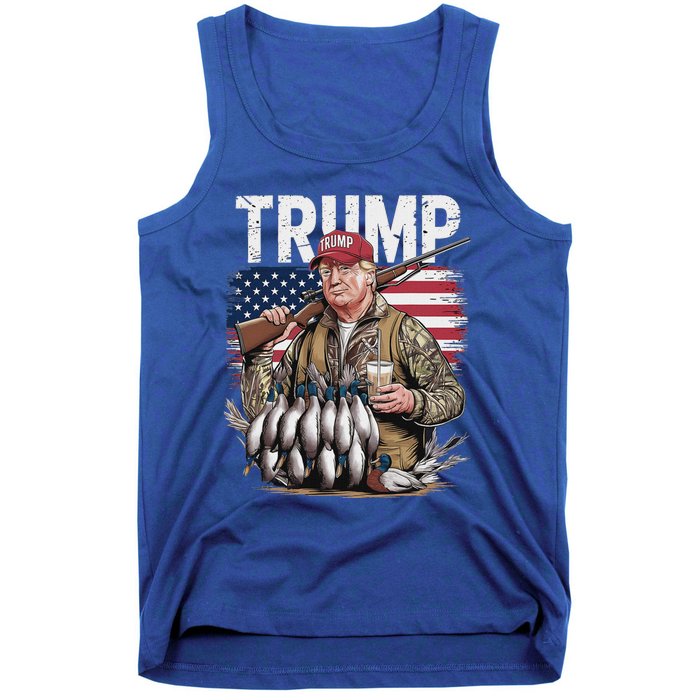 Trump Hunting Duck Hello Hunting Camo Hunting Tank Top