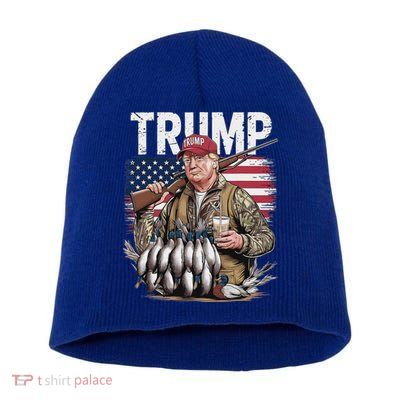 Trump Hunting Duck Hello Hunting Camo Hunting Short Acrylic Beanie