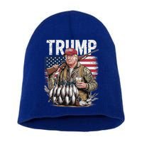 Trump Hunting Duck Hello Hunting Camo Hunting Short Acrylic Beanie