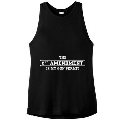 The 2nd Amendment Is My Gun Permit Ladies PosiCharge Tri-Blend Wicking Tank
