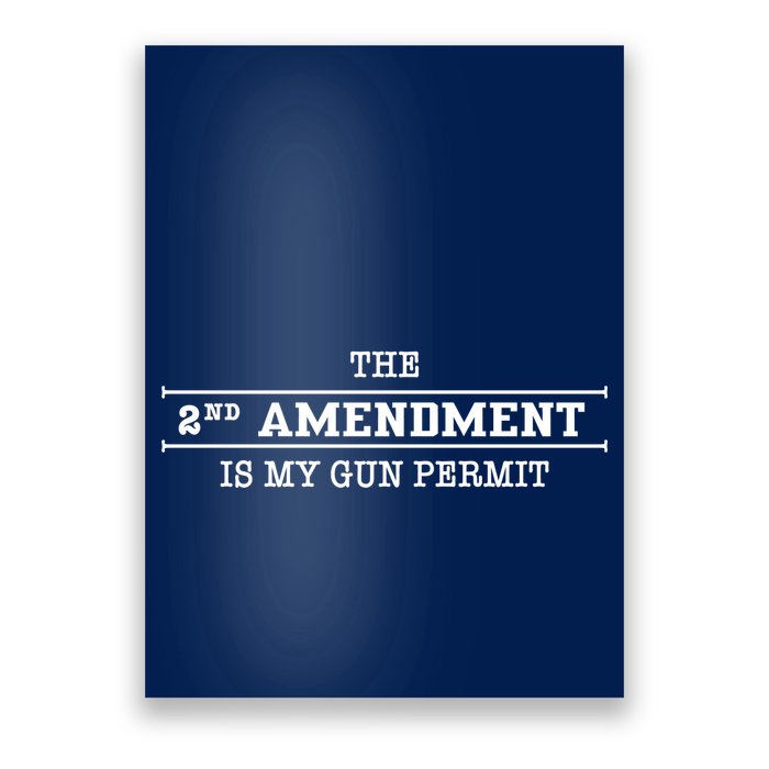 The 2nd Amendment Is My Gun Permit Poster