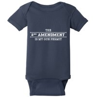 The 2nd Amendment Is My Gun Permit Baby Bodysuit