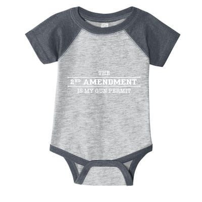 The 2nd Amendment Is My Gun Permit Infant Baby Jersey Bodysuit