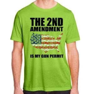 The 2nd Amendment Is My Gun Permit American Gun Flag Adult ChromaSoft Performance T-Shirt