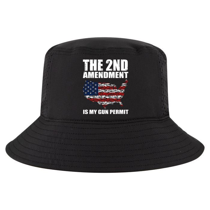 The 2nd Amendment Is My Gun Permit American Gun Flag Cool Comfort Performance Bucket Hat