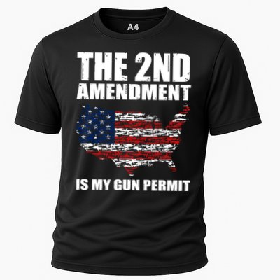 The 2nd Amendment Is My Gun Permit American Gun Flag Performance Shirt
