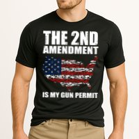 The 2nd Amendment Is My Gun Permit American Gun Flag Cooling Performance Crew T-Shirt