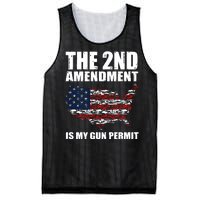 The 2nd Amendment Is My Gun Permit American Gun Flag Mesh Reversible Basketball Jersey Tank