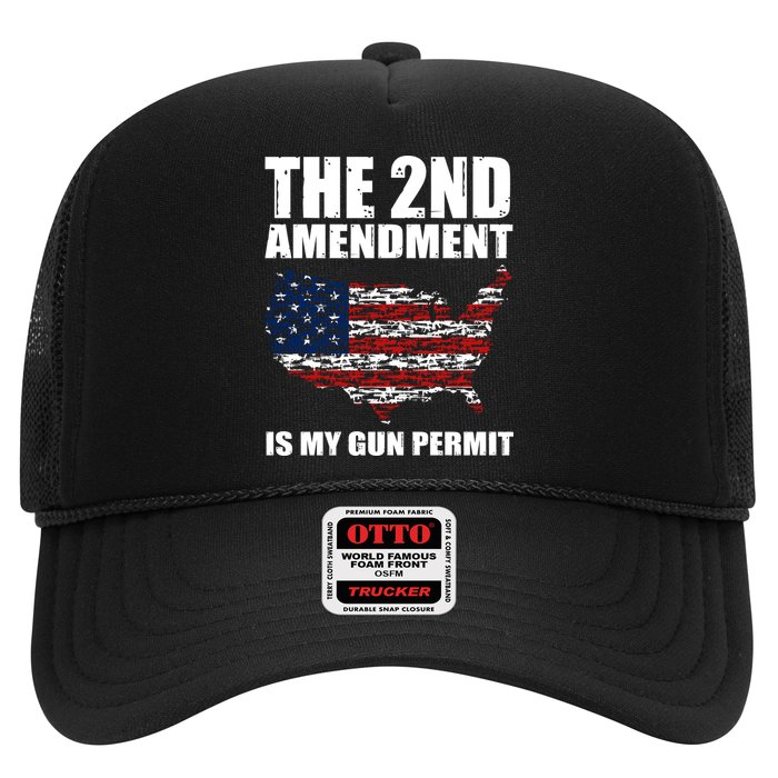 The 2nd Amendment Is My Gun Permit American Gun Flag Trucker Hat