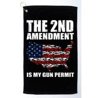 The 2nd Amendment Is My Gun Permit American Gun Flag Golf Towel