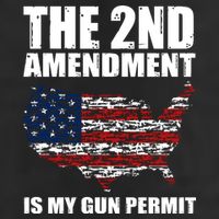 The 2nd Amendment Is My Gun Permit American Gun Flag Golf Towel