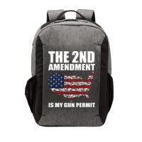 The 2nd Amendment Is My Gun Permit American Gun Flag Vector Backpack