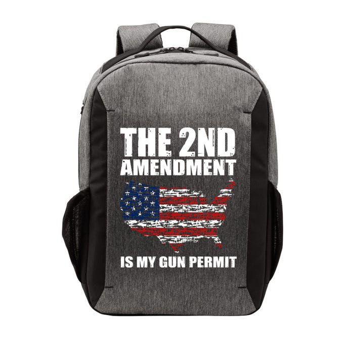The 2nd Amendment Is My Gun Permit American Gun Flag Vector Backpack