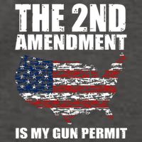 The 2nd Amendment Is My Gun Permit American Gun Flag Vector Backpack