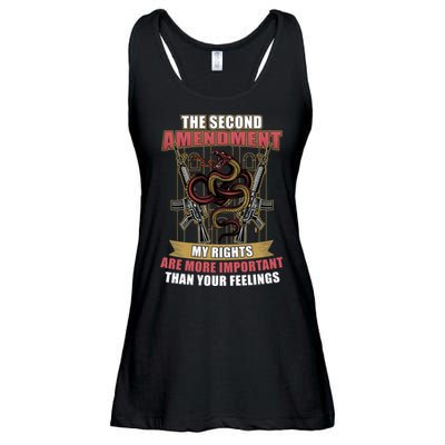 The 2nd Amendment My Rights Are More Important Than Your Feelings Ladies Essential Flowy Tank