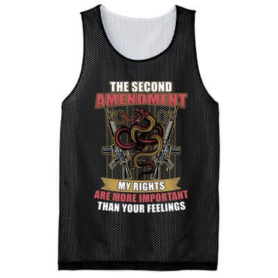 The 2nd Amendment My Rights Are More Important Than Your Feelings Mesh Reversible Basketball Jersey Tank