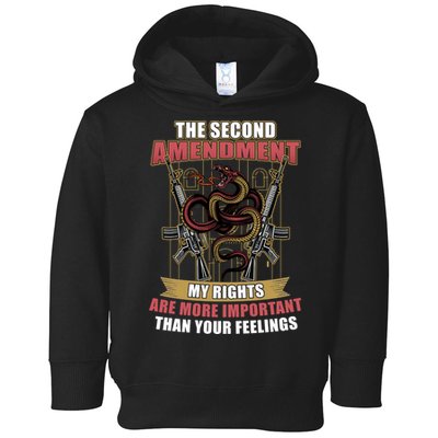 The 2nd Amendment My Rights Are More Important Than Your Feelings Toddler Hoodie